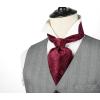 imageHISDERN Ascot Tie Mens Cravat Ties Floral Paisley Polka Dot Jacquard Self Ascots Cravat Scarf Wedding PartyFred