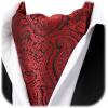 imageHISDERN Ascot Tie Mens Cravat Ties Floral Paisley Polka Dot Jacquard Self Ascots Cravat Scarf Wedding PartyFred Black Paisley
