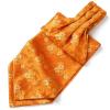 imageHISDERN Ascot Tie Mens Cravat Ties Floral Paisley Polka Dot Jacquard Self Ascots Cravat Scarf Wedding PartyHorange 1