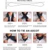imageHISDERN Ascot Tie Mens Cravat Ties Floral Paisley Polka Dot Jacquard Self Ascots Cravat Scarf Wedding PartyIyellow  Blue
