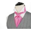 imageHISDERN Ascot Tie Mens Cravat Ties Floral Paisley Polka Dot Jacquard Self Ascots Cravat Scarf Wedding PartyPink