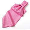 imageHISDERN Ascot Tie Mens Cravat Ties Floral Paisley Polka Dot Jacquard Self Ascots Cravat Scarf Wedding PartyPink