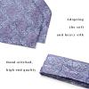 imageHISDERN Ascot Ties for Men Paisley Cravat Tie and Pocket Square Set Floral Mens Ascot Scarf Handkerchief Wedding PartyA04 Light Purple