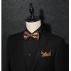 imageHISDERN Bow Ties for Men Paisley Floral Pretied Bowtie Pocket Square Set Mens Formal Bow Ties Wedding PartyForange 2