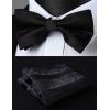 imageHISDERN Bow Ties for Men Paisley Floral Pretied Bowtie Pocket Square Set Mens Formal Bow Ties Wedding PartyZblack1