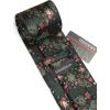 imageHISDERN Christmas Ties for Men Holiday Festival Funny Tie and Pocket Square Set Vacation Xmas Party Necktie HandkerchiefA3 Green