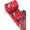 imageHISDERN Christmas Ties for Men Holiday Festival Funny Tie and Pocket Square Set Vacation Xmas Party Necktie HandkerchiefB1 Red  Green  White