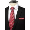 imageHISDERN Christmas Ties for Men Holiday Festival Funny Tie and Pocket Square Set Vacation Xmas Party Necktie HandkerchiefB10 Red  Green  White