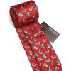 imageHISDERN Christmas Ties for Men Holiday Festival Funny Tie and Pocket Square Set Vacation Xmas Party Necktie HandkerchiefB6 Red  Sock Candy