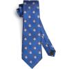 imageHISDERN Christmas Ties for Men Holiday Festival Funny Tie and Pocket Square Set Vacation Xmas Party Necktie HandkerchiefC1 Royal Blue  Snowman