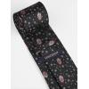 imageHISDERN Christmas Ties for Men Holiday Festival Funny Tie and Pocket Square Set Vacation Xmas Party Necktie HandkerchiefD2 Black  Snowman