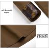 imageHISDERN Mens Business Dress Shirts Long Sleeve Casual Button Down Shirt Formal Inner Collar Contrast Shirt for Men WeddingDark Brown  Paisley