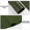 imageHISDERN Mens Business Dress Shirts Long Sleeve Casual Button Down Shirt Formal Inner Collar Contrast Shirt for Men WeddingGreen  Army Green