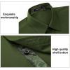 imageHISDERN Mens Business Dress Shirts Long Sleeve Casual Button Down Shirt Formal Inner Collar Contrast Shirt for Men WeddingGreen  Army Green