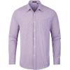 imageHISDERN Mens Casual Dress Shirts Plaid Button Down Shirt Long Sleeve Formal Business Gingham Shirt for MenPurple Striped