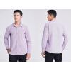 imageHISDERN Mens Casual Dress Shirts Plaid Button Down Shirt Long Sleeve Formal Business Gingham Shirt for MenPurple Striped