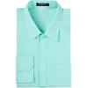 imageHISDERN Mens Dress Shirts Long Sleeve Button Down Shirts for Men Casual Solid Formal Business Regular Fit Shirt with PocketAqua
