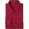 imageHISDERN Mens Dress Shirts Long Sleeve Button Down Shirts for Men Casual Solid Formal Business Regular Fit Shirt with PocketBurgundy Red