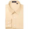 imageHISDERN Mens Dress Shirts Long Sleeve Button Down Shirts for Men Casual Solid Formal Business Regular Fit Shirt with PocketChampagne