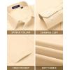 imageHISDERN Mens Dress Shirts Long Sleeve Button Down Shirts for Men Casual Solid Formal Business Regular Fit Shirt with PocketChampagne