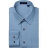 imageHISDERN Mens Dress Shirts Long Sleeve Button Down Shirts for Men Casual Solid Formal Business Regular Fit Shirt with PocketDusty Blue