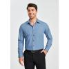 imageHISDERN Mens Dress Shirts Long Sleeve Button Down Shirts for Men Casual Solid Formal Business Regular Fit Shirt with PocketDusty Blue