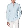 imageHISDERN Mens Dress Shirts Long Sleeve Button Down Shirts for Men Casual Solid Formal Business Regular Fit Shirt with PocketLight Blue