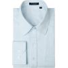 imageHISDERN Mens Dress Shirts Long Sleeve Button Down Shirts for Men Casual Solid Formal Business Regular Fit Shirt with PocketLight Blue