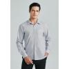 imageHISDERN Mens Dress Shirts Long Sleeve Button Down Shirts for Men Casual Solid Formal Business Regular Fit Shirt with PocketLight Grey
