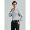 imageHISDERN Mens Dress Shirts Long Sleeve Button Down Shirts for Men Casual Solid Formal Business Regular Fit Shirt with PocketLight Grey