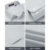 imageHISDERN Mens Dress Shirts Long Sleeve Button Down Shirts for Men Casual Solid Formal Business Regular Fit Shirt with PocketLight Grey