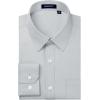imageHISDERN Mens Dress Shirts Long Sleeve Button Down Shirts for Men Casual Solid Formal Business Regular Fit Shirt with PocketLight Grey