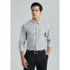imageHISDERN Mens Dress Shirts Long Sleeve Button Down Shirts for Men Casual Solid Formal Business Regular Fit Shirt with PocketLight Grey