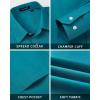 imageHISDERN Mens Dress Shirts Long Sleeve Button Down Shirts for Men Casual Solid Formal Business Regular Fit Shirt with PocketLight Teal