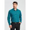 imageHISDERN Mens Dress Shirts Long Sleeve Button Down Shirts for Men Casual Solid Formal Business Regular Fit Shirt with PocketLight Teal