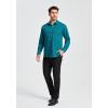 imageHISDERN Mens Dress Shirts Long Sleeve Button Down Shirts for Men Casual Solid Formal Business Regular Fit Shirt with PocketLight Teal