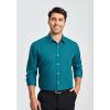 imageHISDERN Mens Dress Shirts Long Sleeve Button Down Shirts for Men Casual Solid Formal Business Regular Fit Shirt with PocketLight Teal