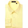 imageHISDERN Mens Dress Shirts Long Sleeve Button Down Shirts for Men Casual Solid Formal Business Regular Fit Shirt with PocketLight Yellow