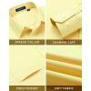 imageHISDERN Mens Dress Shirts Long Sleeve Button Down Shirts for Men Casual Solid Formal Business Regular Fit Shirt with PocketLight Yellow