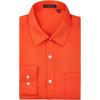 imageHISDERN Mens Dress Shirts Long Sleeve Button Down Shirts for Men Casual Solid Formal Business Regular Fit Shirt with PocketOrange
