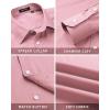 imageHISDERN Mens Dress Shirts Long Sleeve Button Down Shirts for Men Casual Solid Formal Business Regular Fit Shirt with PocketRose Pink