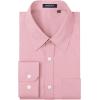 imageHISDERN Mens Dress Shirts Long Sleeve Button Down Shirts for Men Casual Solid Formal Business Regular Fit Shirt with PocketRose Pink