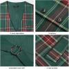 imageHISDERN Mens Suit Vest Business Suit Vests for Men Formal Slim Fit Solid Wedding Dress Waistcoat for VNeck Tuxedo VestGreen  Red Plaidflap Pocket