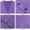 imageHISDERN Mens Suit Vest Plaid Dress Vest for Men Slim Fit Formal Business Waistcoat Tuxedo VNcek Solid Vest for WeddingApurple1