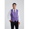 imageHISDERN Mens Suit Vest Plaid Dress Vest for Men Slim Fit Formal Business Waistcoat Tuxedo VNcek Solid Vest for WeddingApurple1