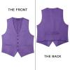 imageHISDERN Mens Suit Vest Plaid Dress Vest for Men Slim Fit Formal Business Waistcoat Tuxedo VNcek Solid Vest for WeddingApurple1