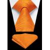 imageHISDERN Mens Vest Tie Set 3PC Formal Waistcoat Paisley Floral Jacquard Necktie Pocket Square Suit Vests Wedding PartyOrange Paisley