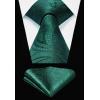 imageHISDERN Mens Vest Tie Set Paisley Floral Jacquard Necktie Pocket Square 3PCS Waistcoat for Suit or Tuxedo Wedding PartyCgreen 1