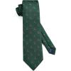 imageHISDERN Ties for Men Classic Animal Tie and Pocket Square Set Jacquard Woven Silk Neckties Handkerchief Wedding Party02deer  Dark Green
