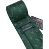 imageHISDERN Ties for Men Classic Animal Tie and Pocket Square Set Jacquard Woven Silk Neckties Handkerchief Wedding Party02deer  Dark Green